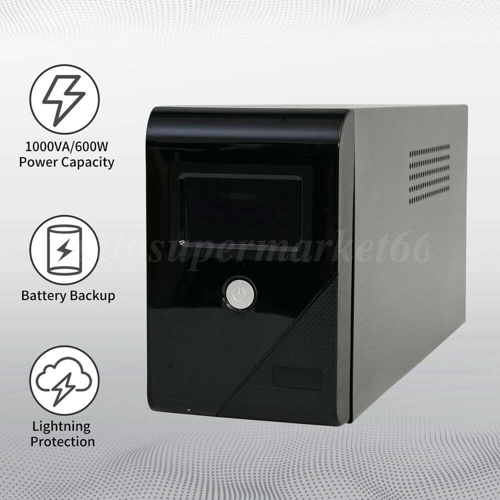 Uninterruptible Power Supply 1000VA/600W Offline Backup with Battery