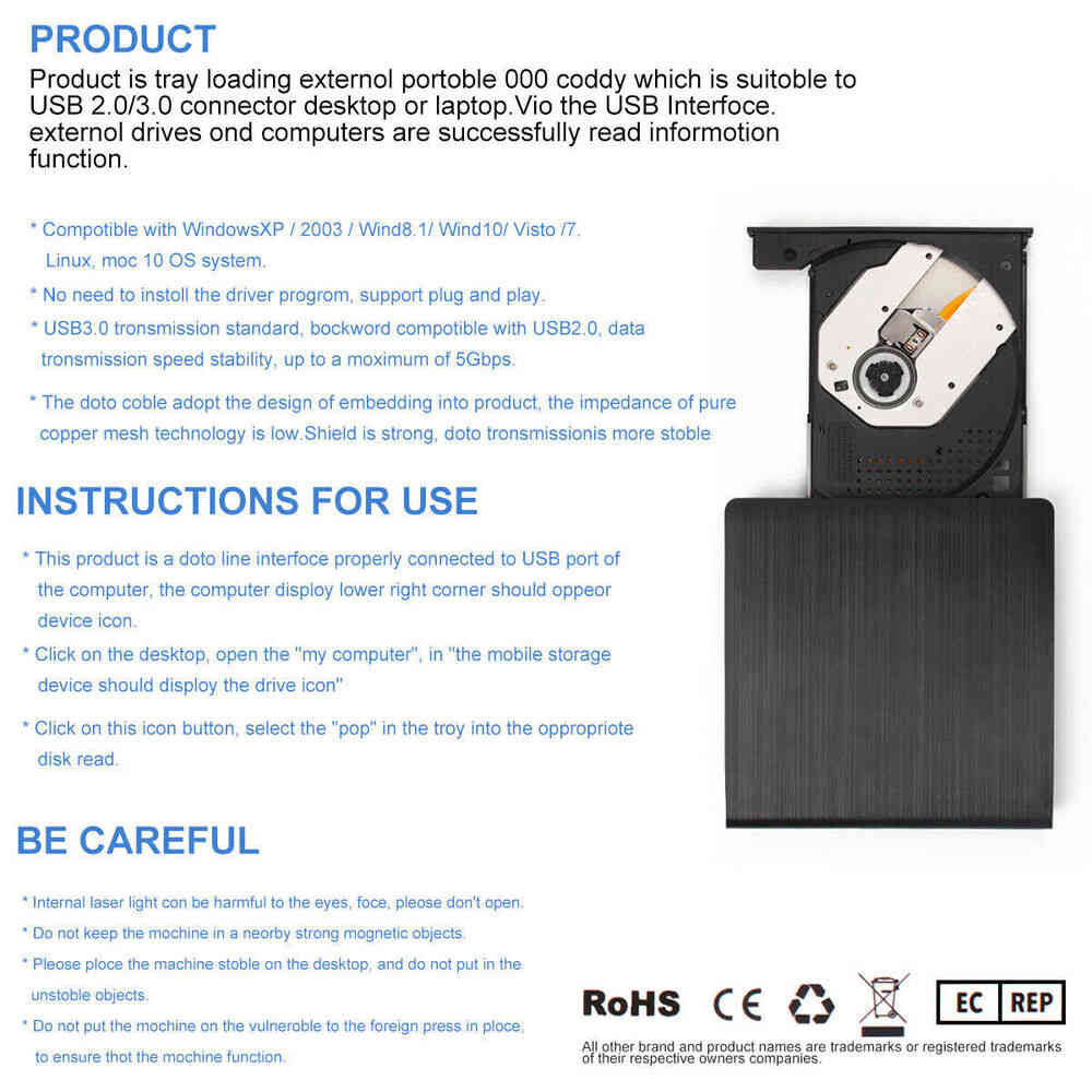Universal CD/DVD Drive for Multiple Devices