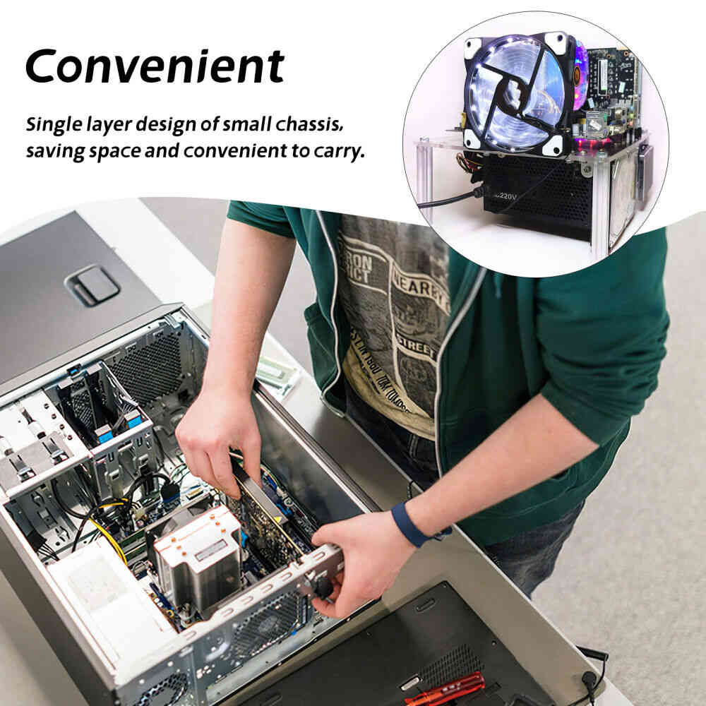 Portable Open Chassis Computer Cases Monitor Stand