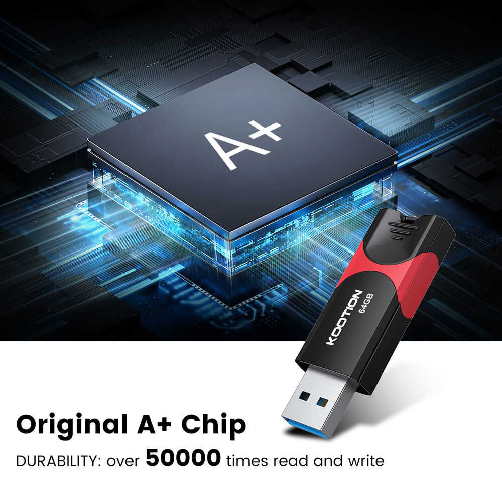 High-Speed USB 3.0 Retractable Flash Drive - 32GB, 64GB, 128GB Options