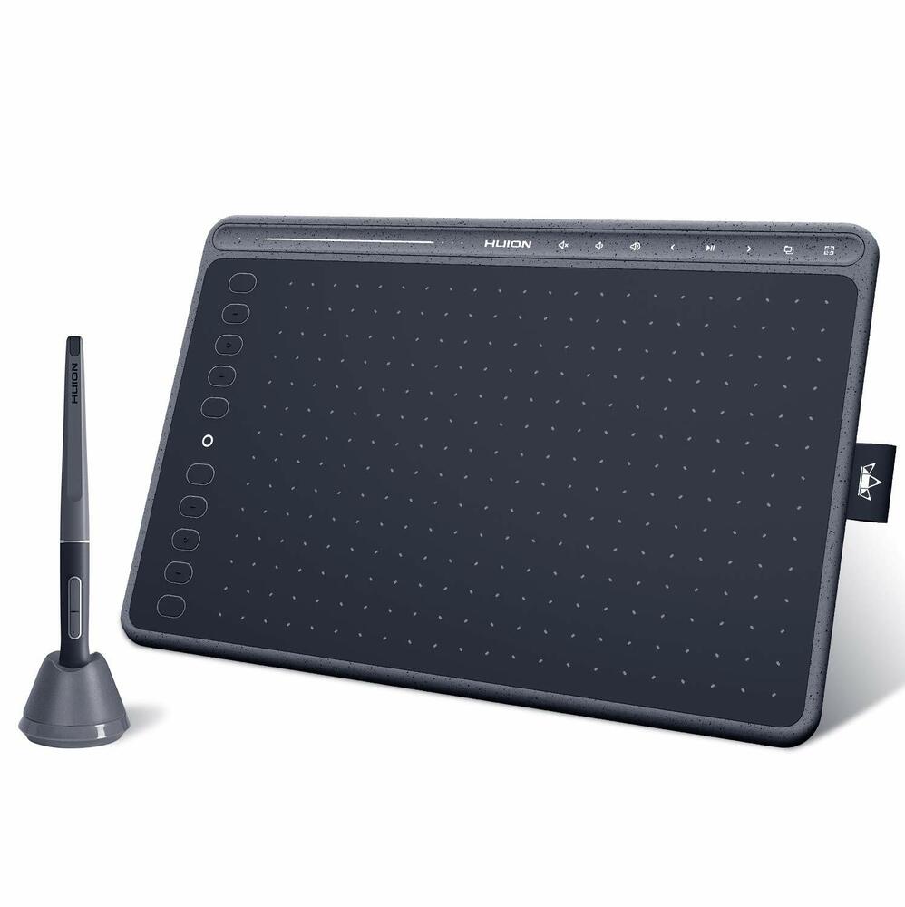 Huion HS611 Graphics Tablet - Certified Refurbished with Tilt and Battery-Free Pen