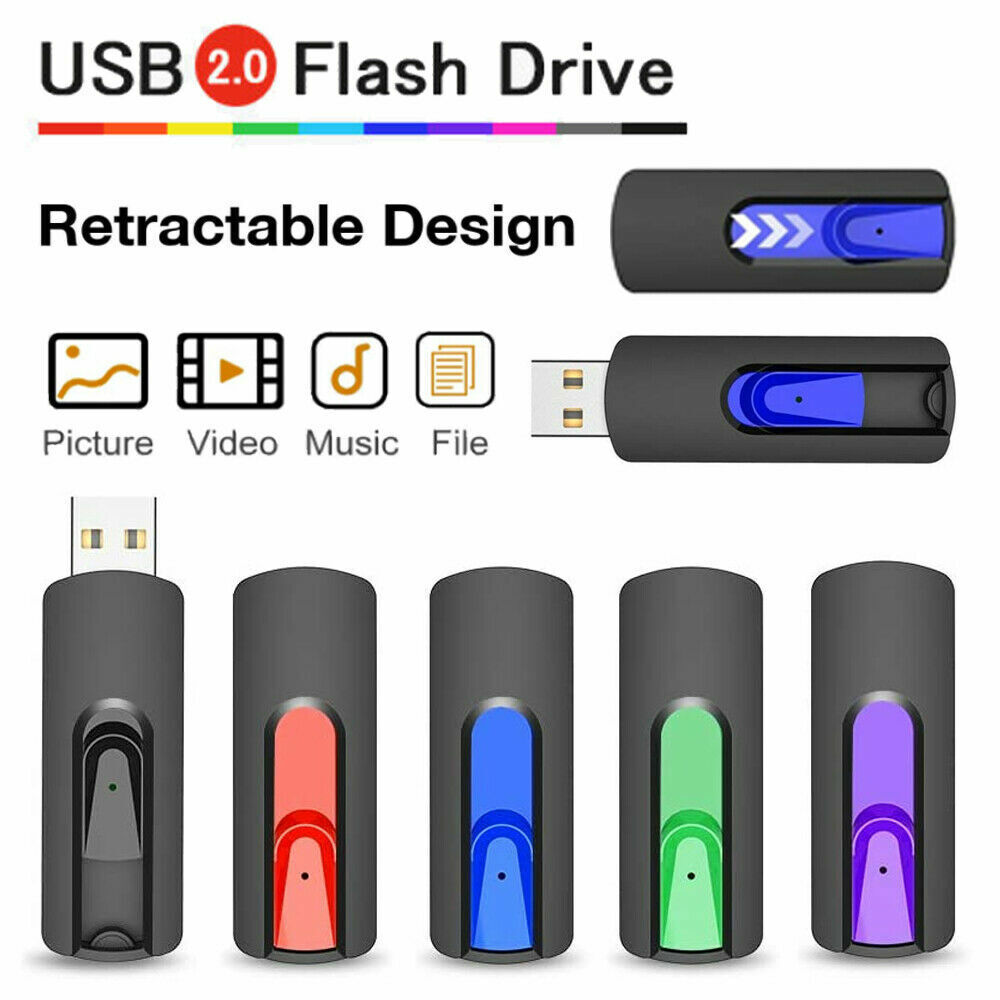 1/5/10 Pack USB 2.0 Flash Drives - High-Capacity Thumb Drives