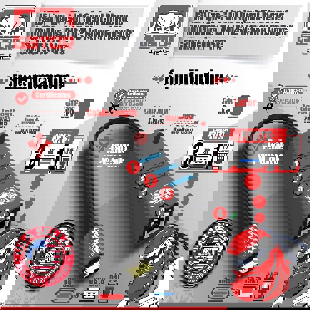 USB-C 3.1 Gigabit Ethernet Adapter with 3-Port HUB