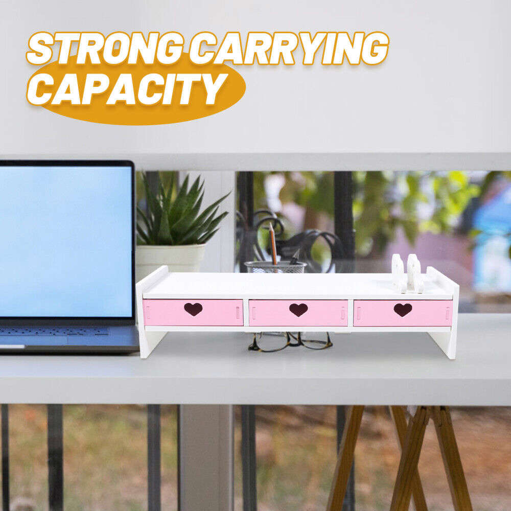Elevate Your Workspace with Pink Monitor Stand Riser