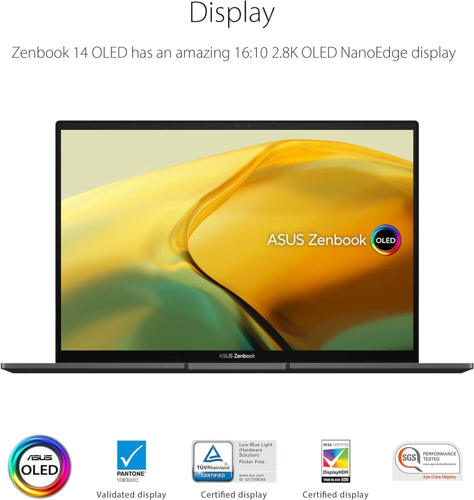 2023 ASUS Zenbook UM3402YA 14" 2.8K OLED Touch Laptop with Ryzen5 7530U, 8GB RAM, 256GB SSD, Windows 11