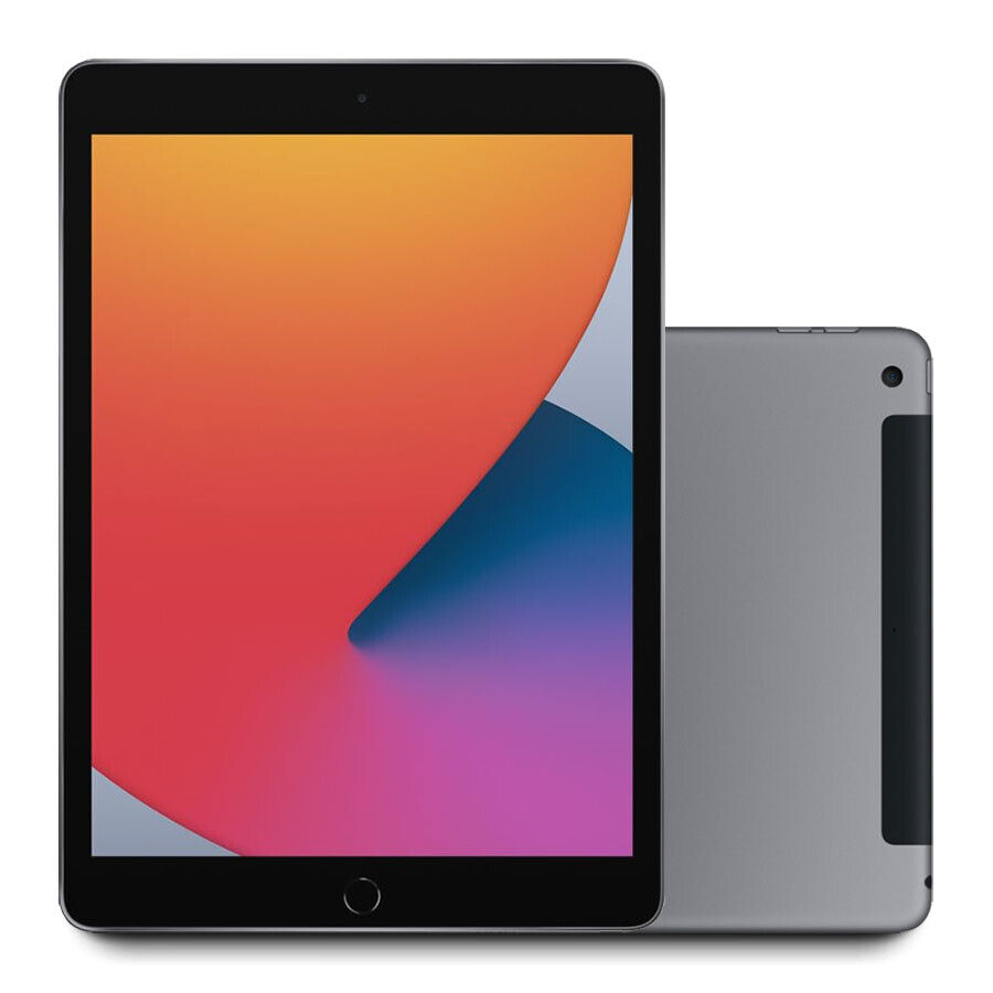 2020 iPad 8th Gen 10.2 MYN32LL/A 32GB & Cellular Unlocked (Space Gray) - Good Condition
