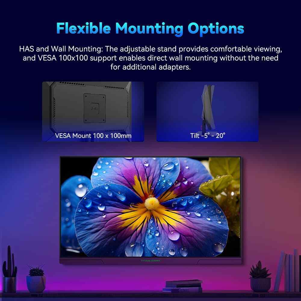 TITAN ARMY P2510S Flat 16:9 Fast IPS QHD 240Hz Gaming Monitor