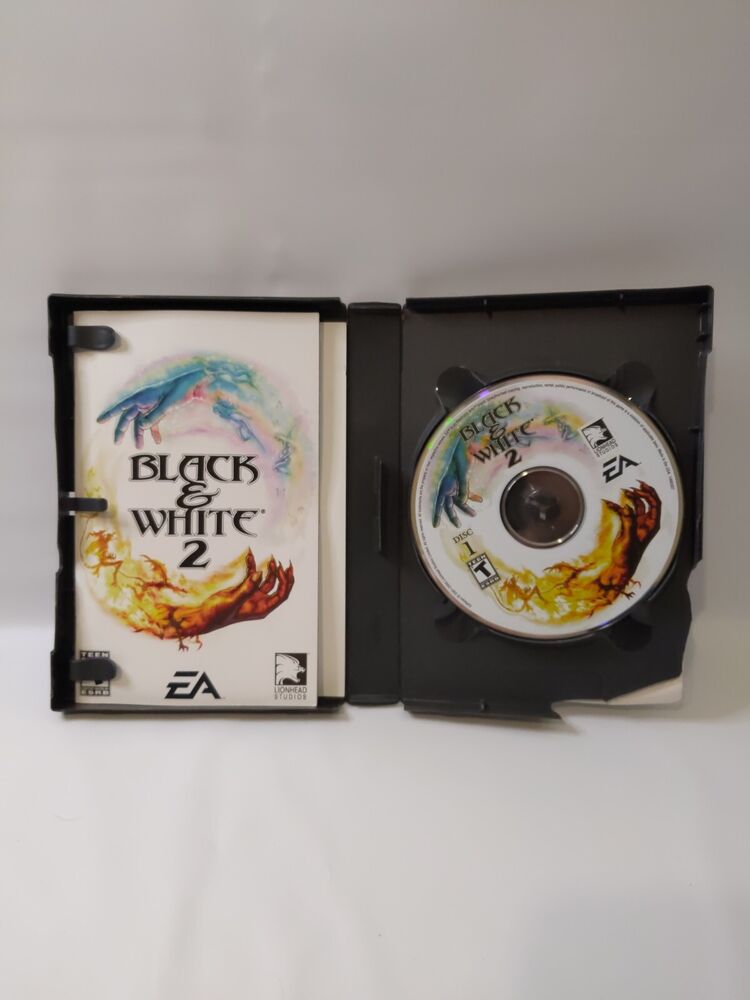 Black & White 2 (PC, 2005, 4-Disc Set) Complete Computer Game with Manual