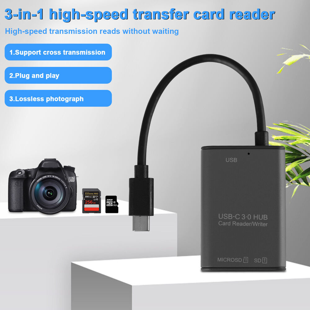 USB C to SD Card Reader Writer OTG Adapter USB 3.0 Micro SD Memory Card Reader