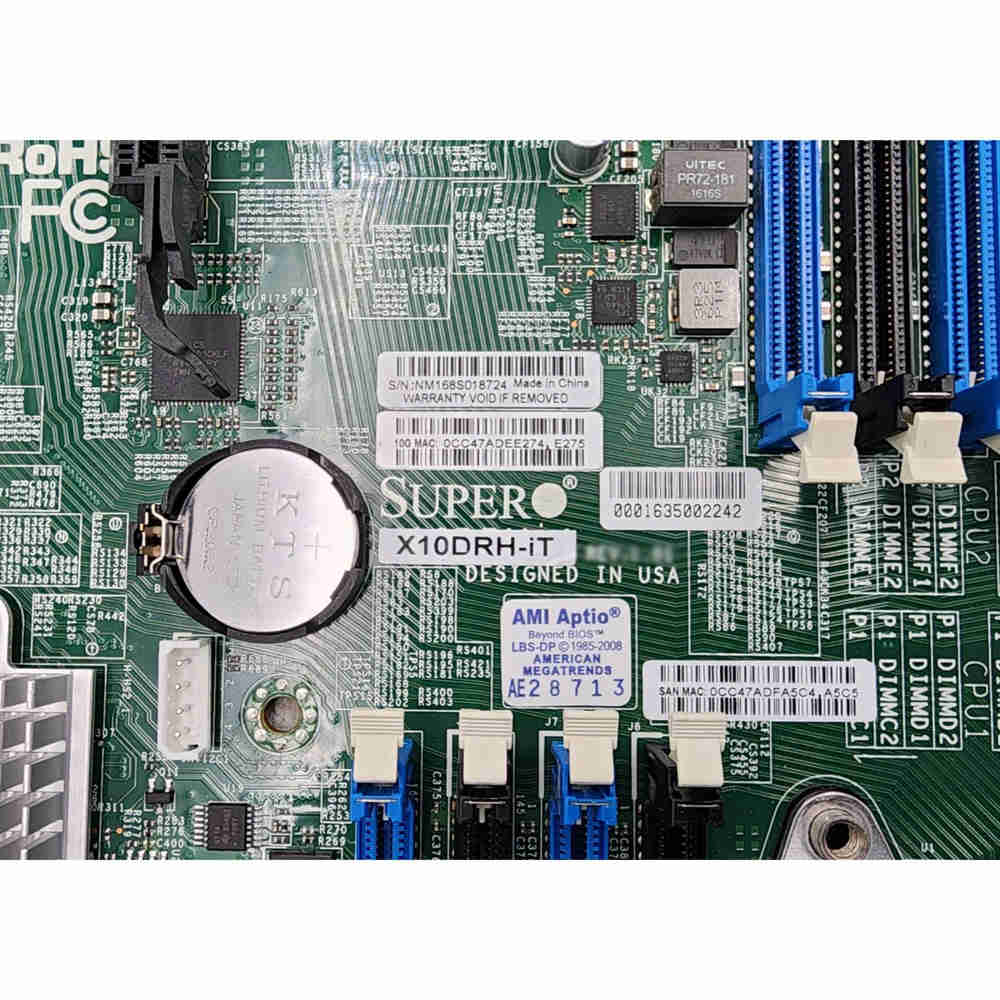 Supermicro X10DRH-iT Dual Xeon LGA 2011-3 E5-2600v3/v4 X99 E-ATX Motherboard