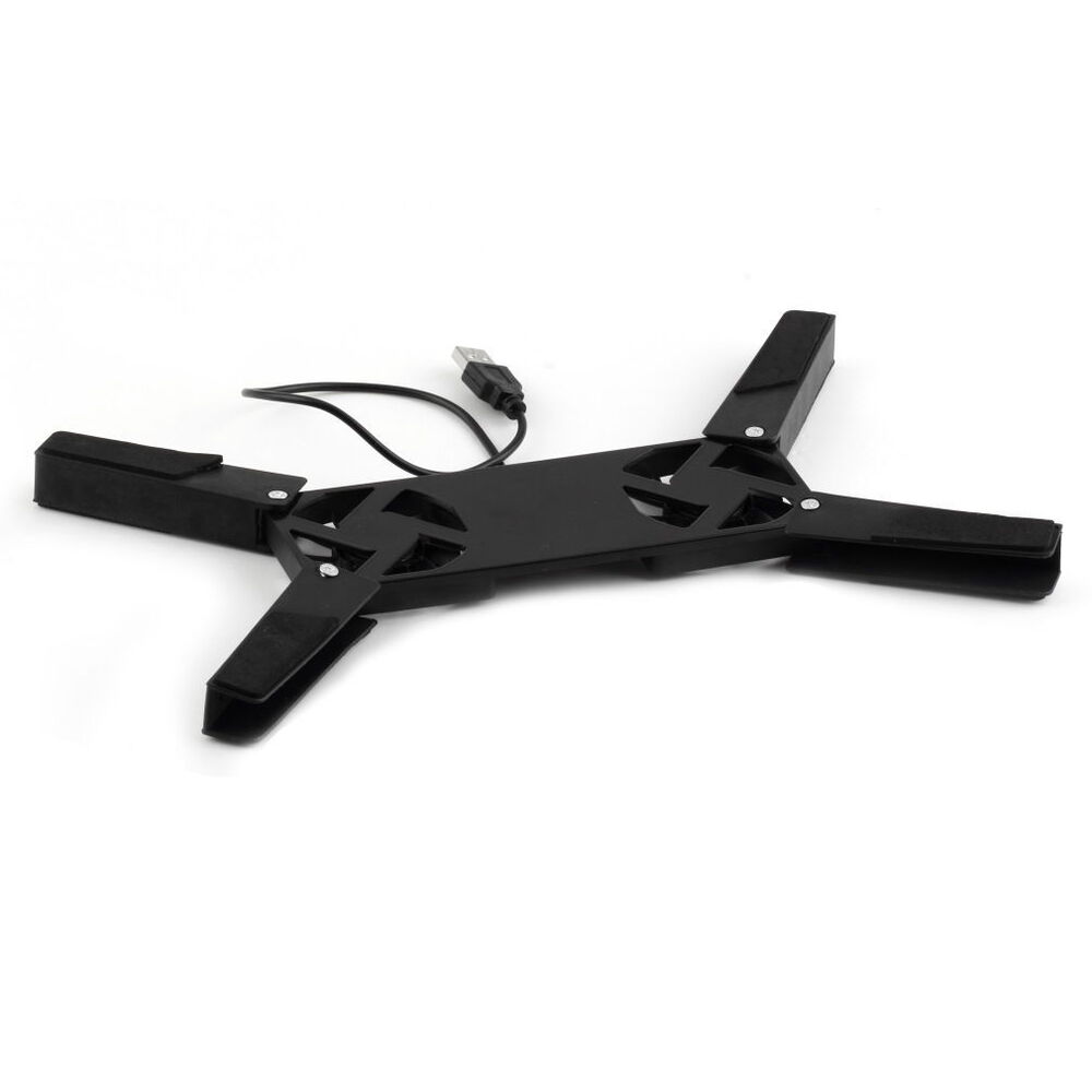 NEW Blue USB Folding 2 Fan Laptop Notebook Cooling Pad
