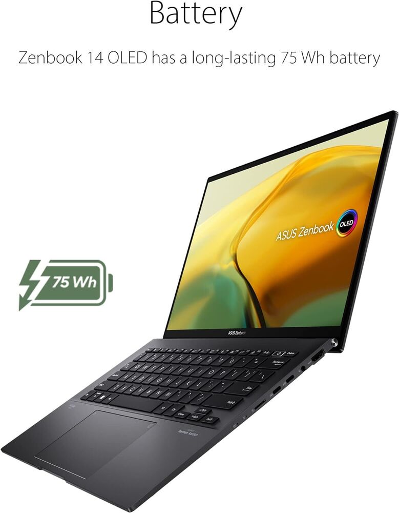 2023 ASUS Zenbook UM3402YA 14" 2.8K OLED Touch Laptop with Ryzen5 7530U, 8GB RAM, 256GB SSD, Windows 11