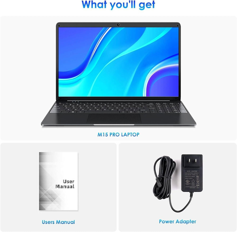 SGIN 15.6 Inch Laptop with 8GB RAM and 256GB SSD, Dual-Core Wi-Fi up to 2.5GHz