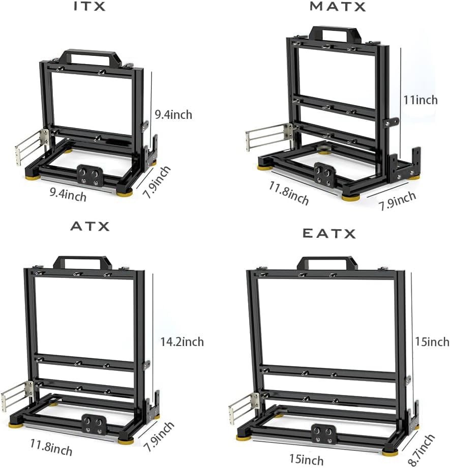 PC Creative Assembly Frame Test Bench - Open Air Frame Case for DIY Computer Building
