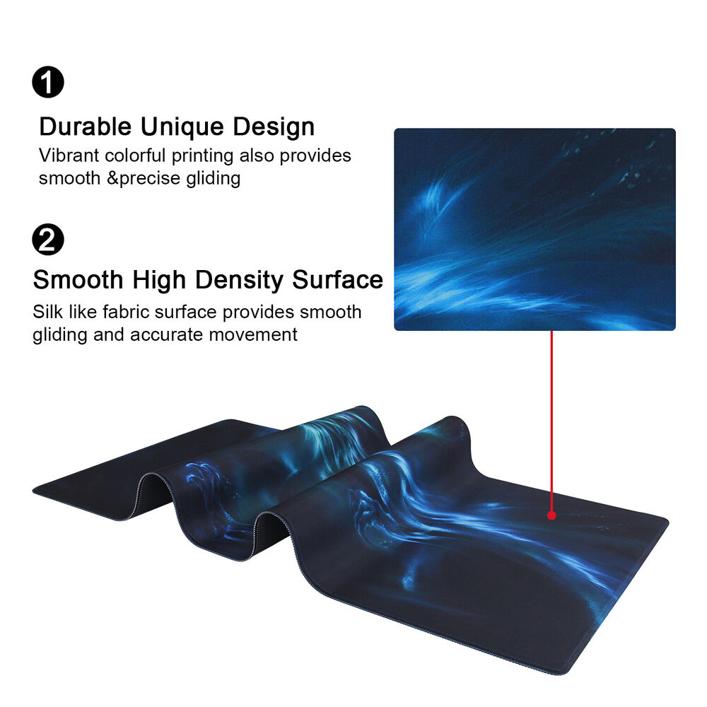 XXL Extra Large Extended Heavy Thick Gaming Desk Mat 35.4 x 15.7 Inch Mouse Pad