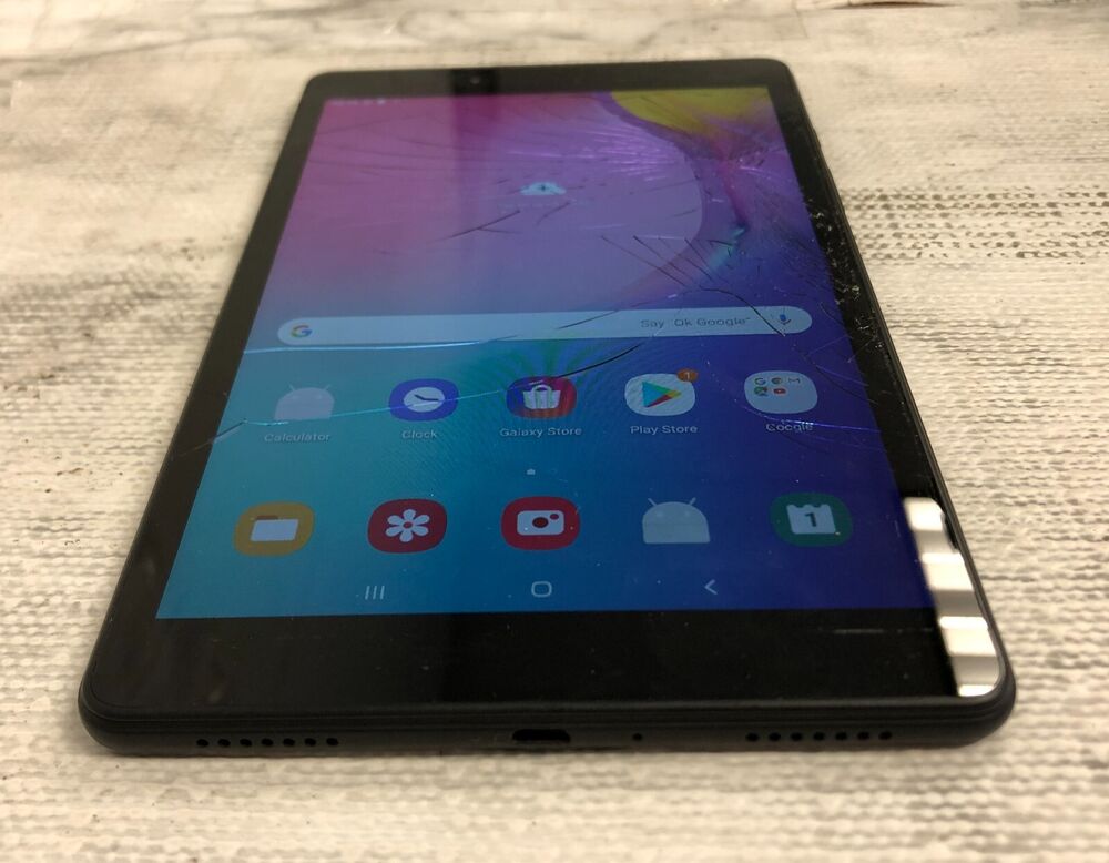 Samsung Galaxy Tab A SM-T290 (2019) 32GB Wi-Fi 8in Black with Cracked Glass
