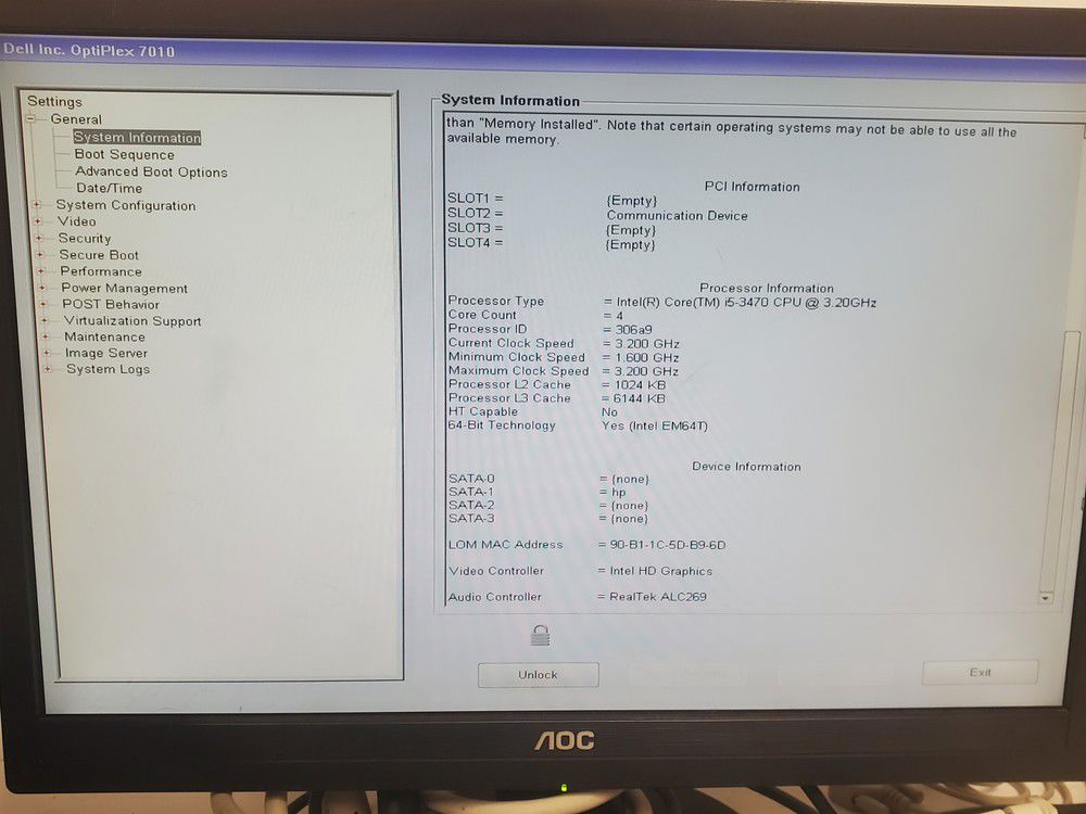 Vintage Gaming Dell Optiplex 7010 with 8GB RAM and 3.2GHz Intel Core i5 Processor
