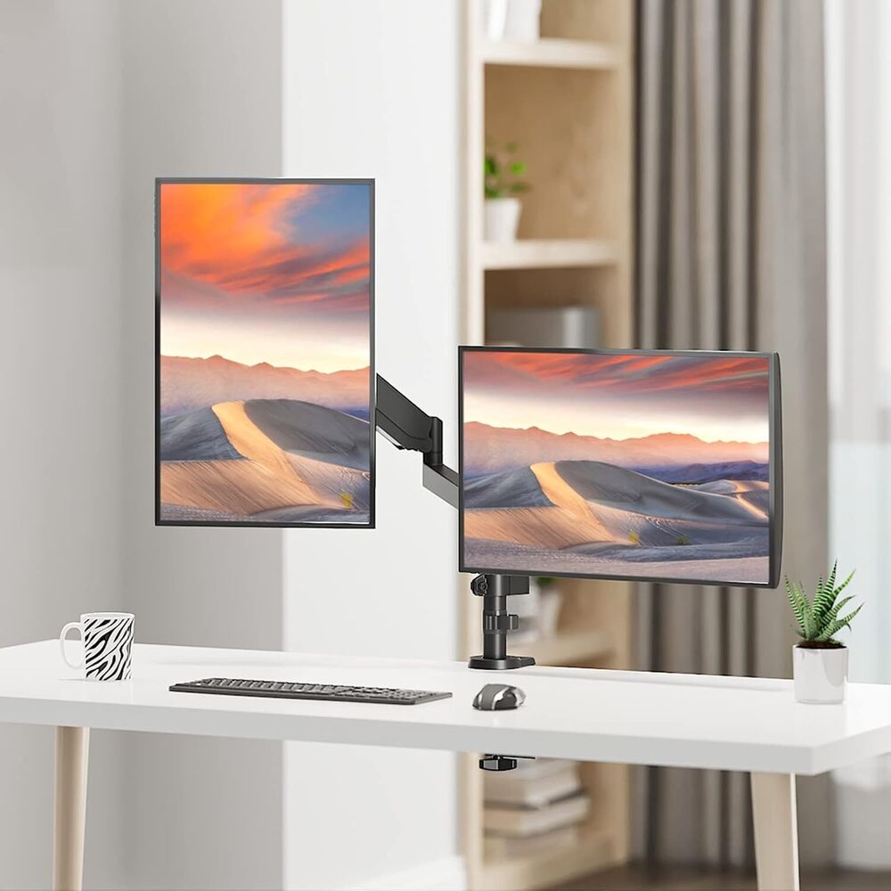 Dual Monitor Stand 13-32 Inch Adjustable Spring Monitor Mount for Desk