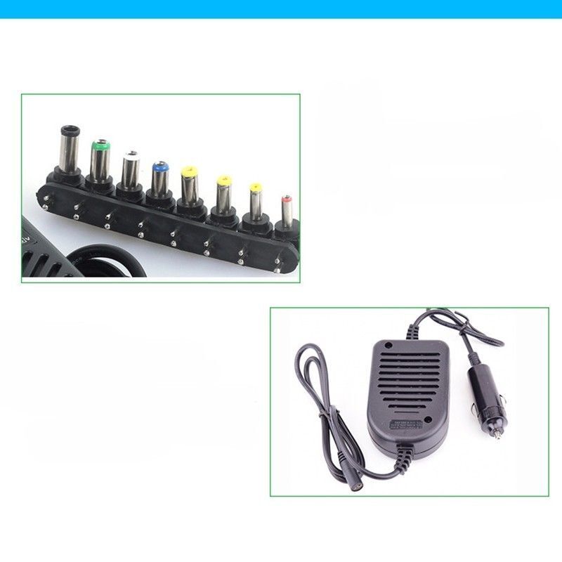 80W Universal Car Charger Power Supply Adapter for Laptops - Compatible with SONY, HP, IBM, Dell (US Plug)