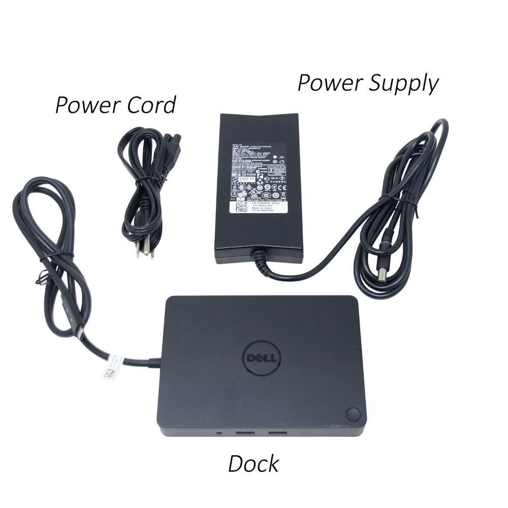 Dell WD15 K17A USB-C Thunderbolt Docking Station with 130W AC Adapter