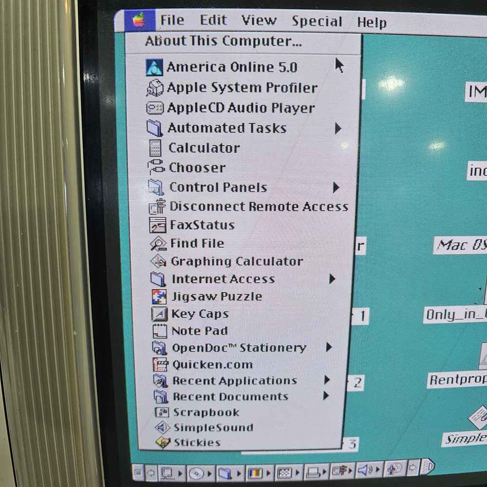 1998 Apple iMac G3 Bondi Blue Teal iMac Computer (No Mouse Keyboard)
