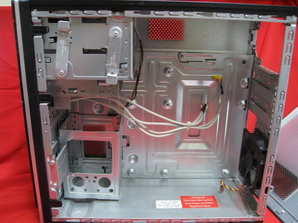 HP Pavilion P6000 PC Empty Case for DIY Computer Tower with Fan, Power Button, and Screws
