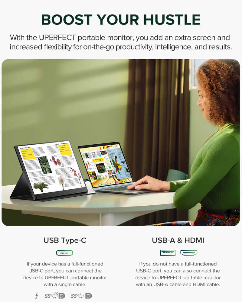 UPERFECT 16 2560x1600 Gaming Monitor 2K Portable Monitor for PC and Laptop