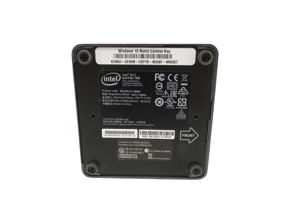 Intel BOXNUC7i3BNK Mini PC with i3-7100U 2.40GHz, 4GB RAM, 128GB M.2 SSD, No OS