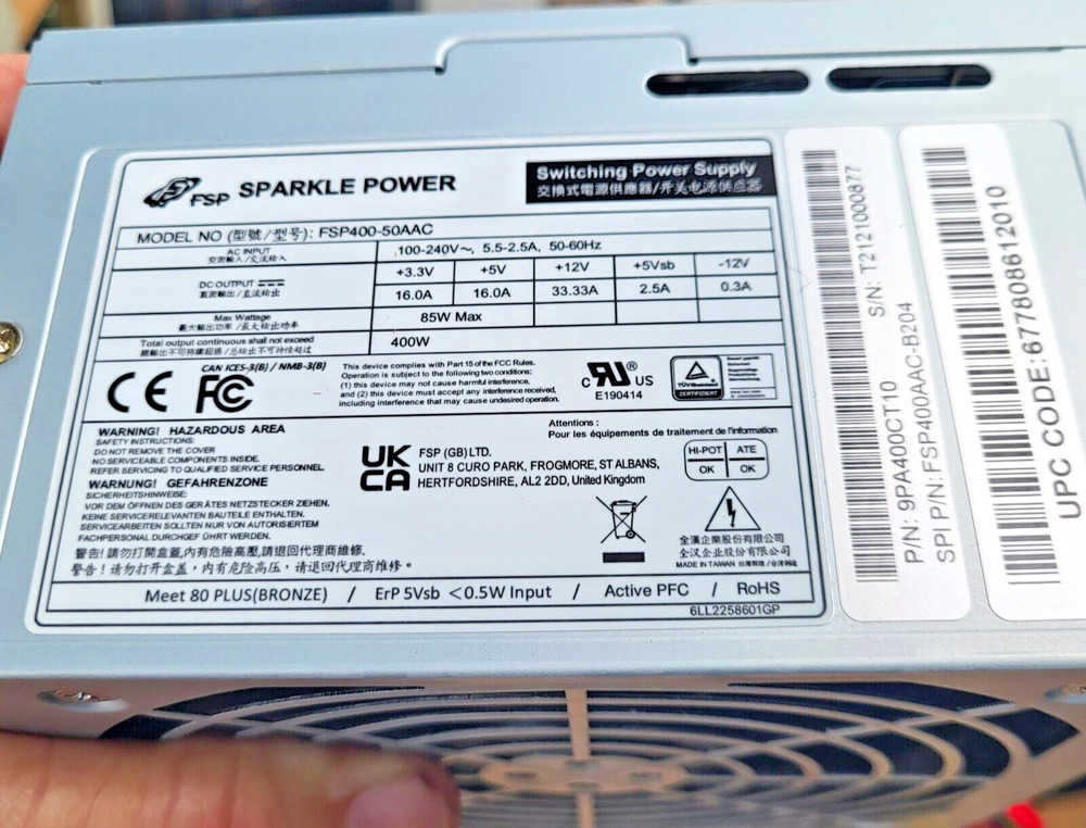SPARKLE POWER FSP400-50AAC 400W Switching Power Supply