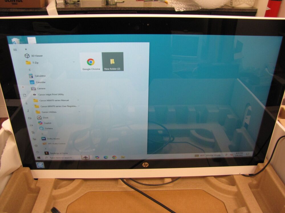 HP 22-b013w 21.5 Inch All-in-One Touch Desktop with 1TB HD, Intel Pentium 1.60 GHz, 4GB RAM, Windows 10