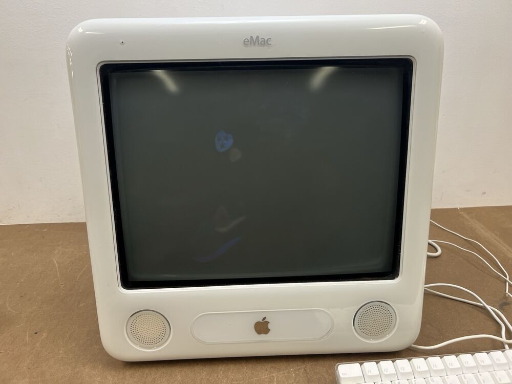Vintage Apple eMac A1002 All-in-One Power PC with Keyboard & Mouse - Fully Functional Computer