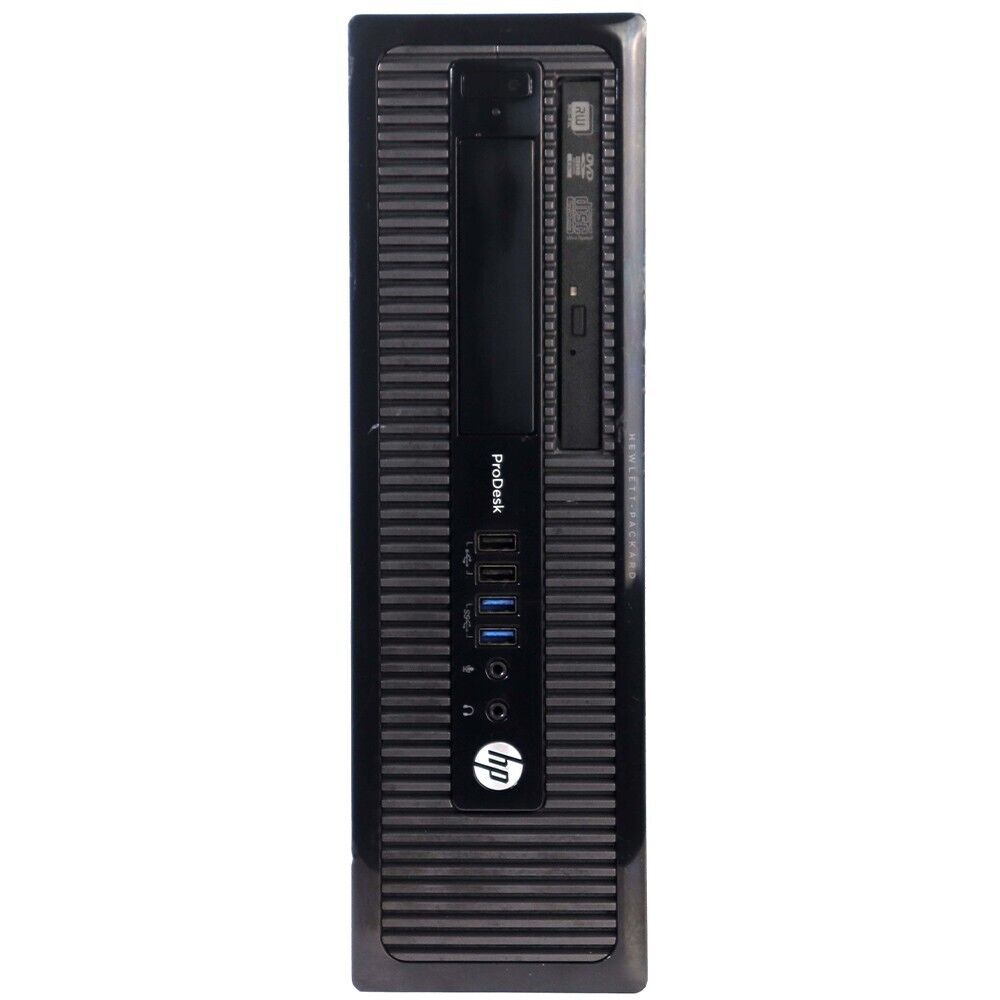 HP Desktop Computer with Intel Core i3, 8GB RAM, 500GB HDD, Windows 10, Wi-Fi, and DVD-RW