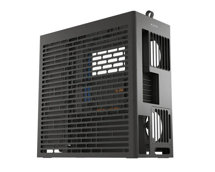 HAVN HS420-06 Central GPU Airflow 4-Storage-Bay Mid Tower Computer PC Case Black