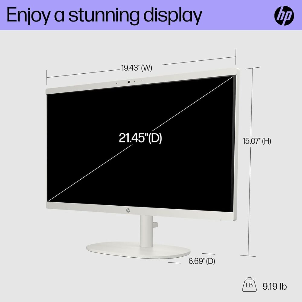 HP All-in-One Desktop 22-dg0140 (9U9S0AA) Cashmere White