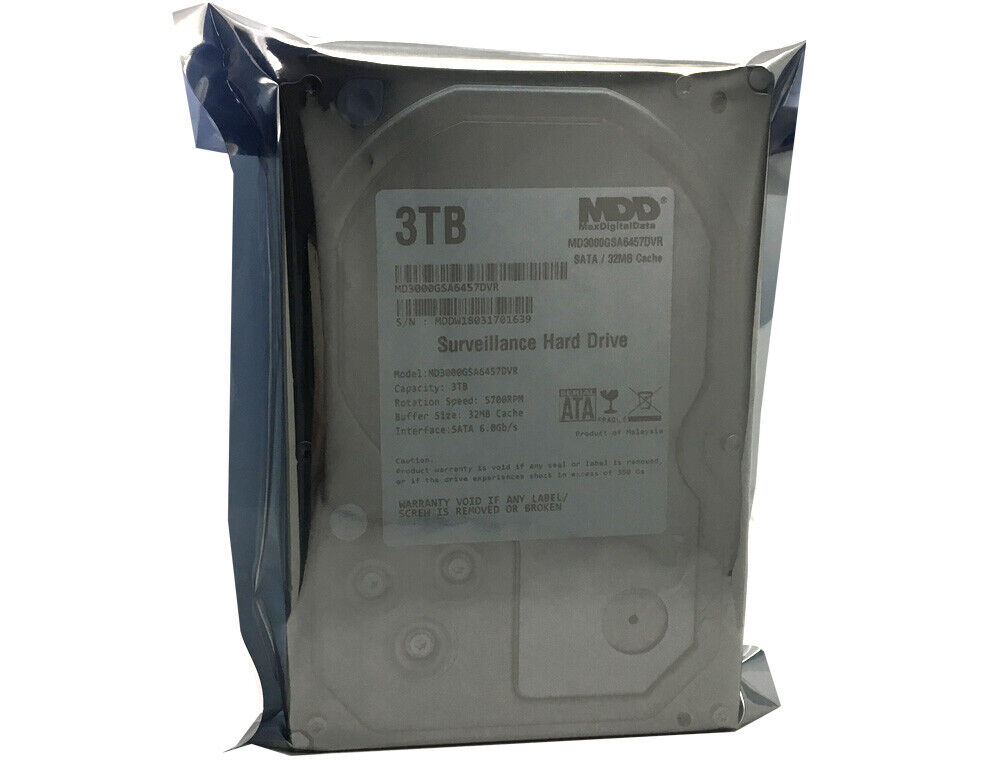 MDD 3TB 32MB Cache 5700RPM SATA 6Gb/s 3.5 Internal Hard Drive with 2-Year Warranty
