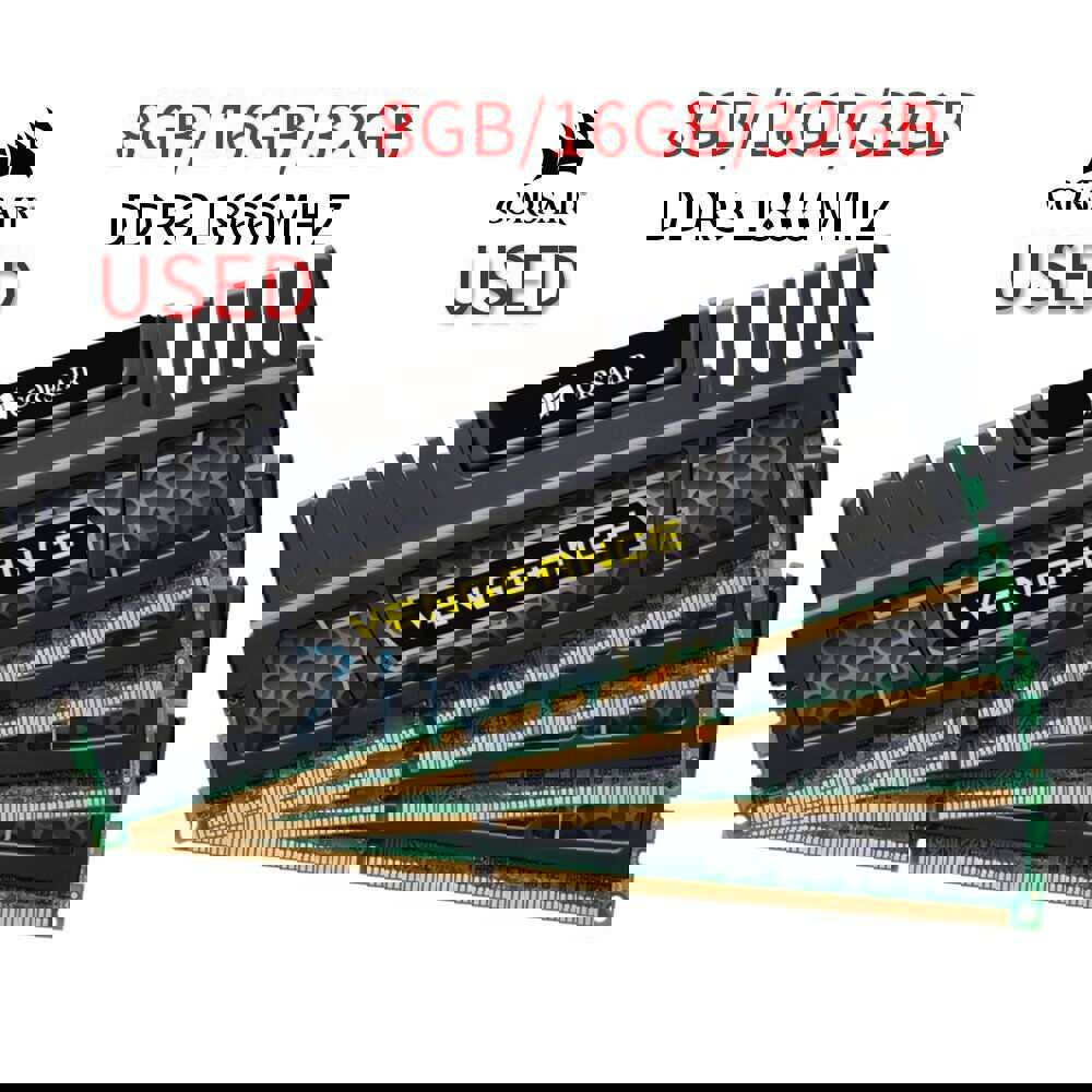 Corsair Vengeance DDR3 Memory - 32GB, 16GB, 8GB Variants with Speeds from 1600MHz to 2400MHz