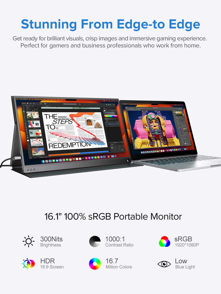 Used 16.1" 144Hz Portable Gaming Monitor with 1920x1080 Resolution