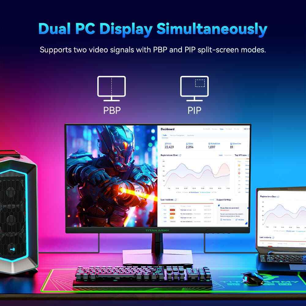TITAN ARMY P2510S Flat 16:9 Fast IPS QHD 240Hz Gaming Monitor