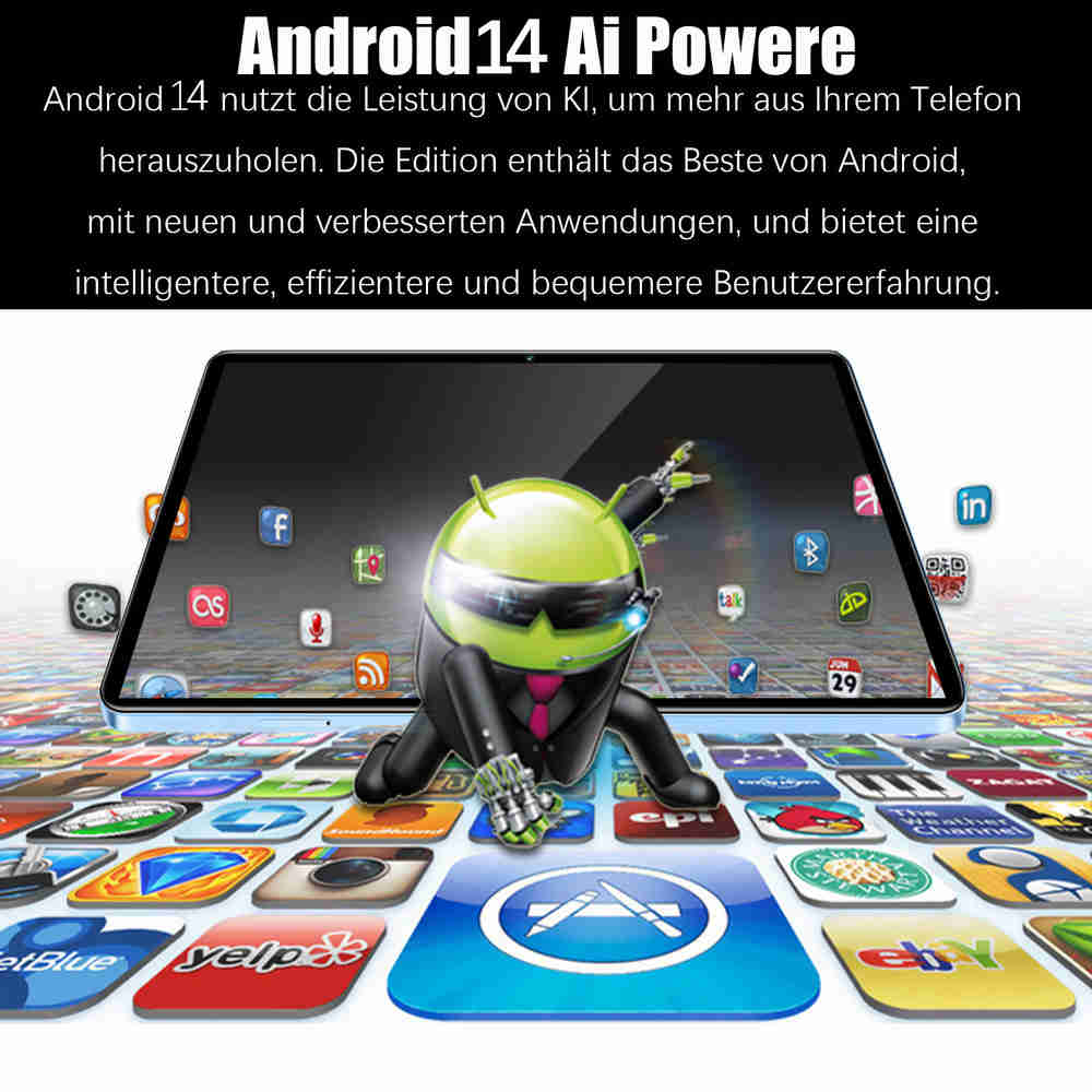 2025 New Android14 Octa-Core Gaming Tablet PC with 16GB RAM and 256GB Storage, Dual SIM, 5G WiFi