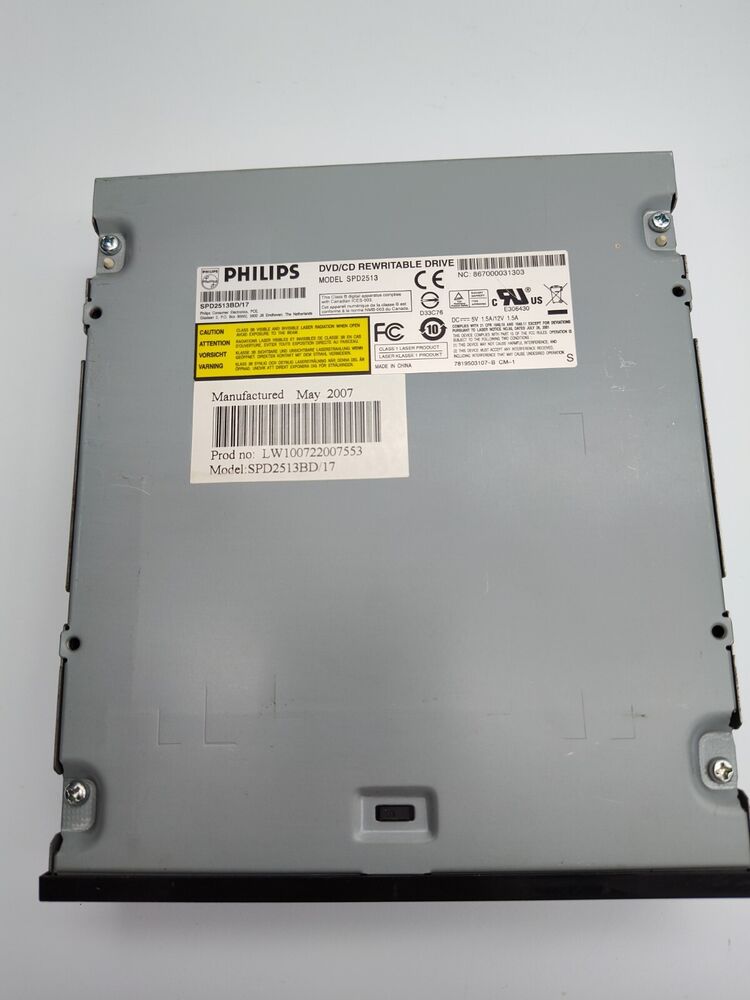 Philips SPD2513 Internal SATA DVD/CD Rewritable Optical Drive - Black