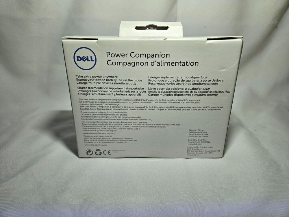 RESTORED Dell Portable Power Companion Bank PW7015M 12000mAh External Battery