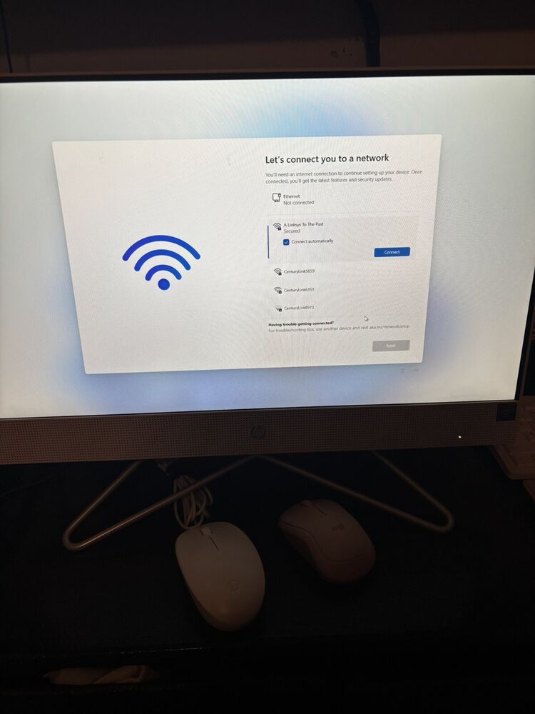 HP 22-DD0224 21.5 All-in-One PC with 128GB SSD, Intel Celeron J4025, 2GHz, and 4GB RAM
