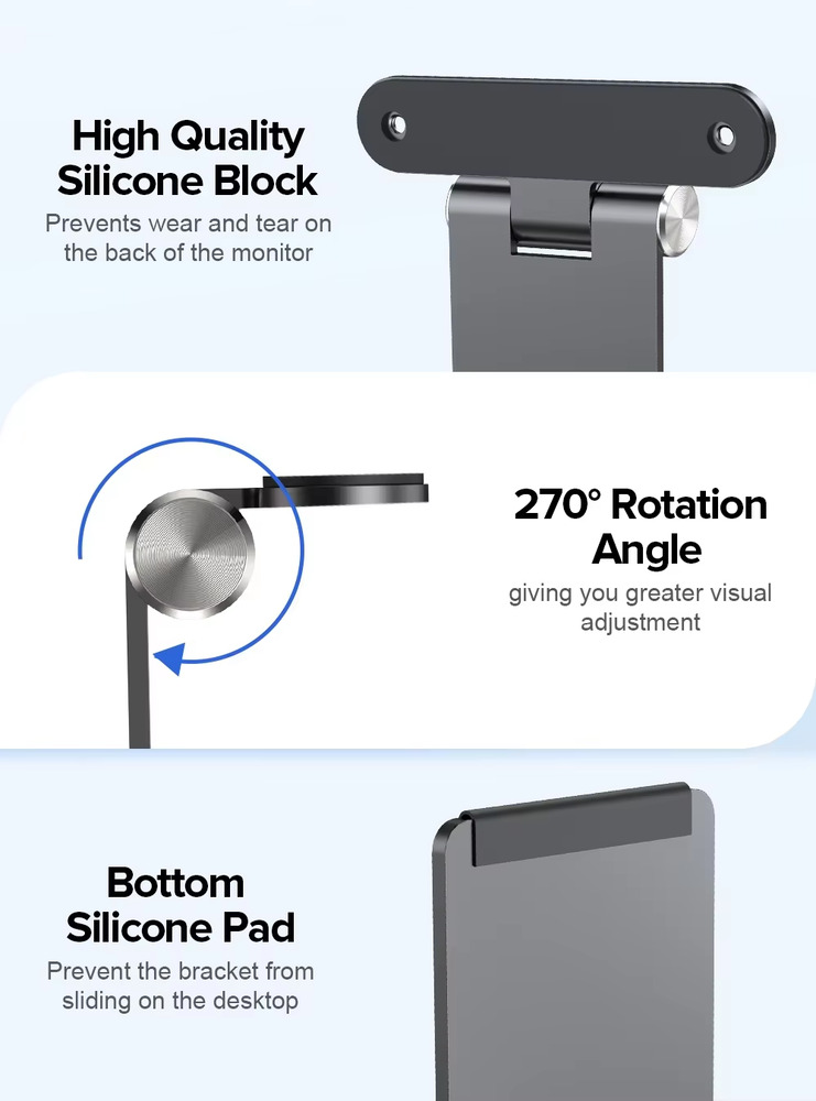 Portable VESA Monitor Stand with Hand Screw for 7 to 18.5 Inch Monitors