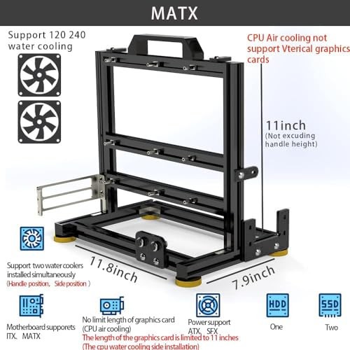 PC Creative Assembly Frame Test Bench - Open Air Frame Case for DIY Computer Building