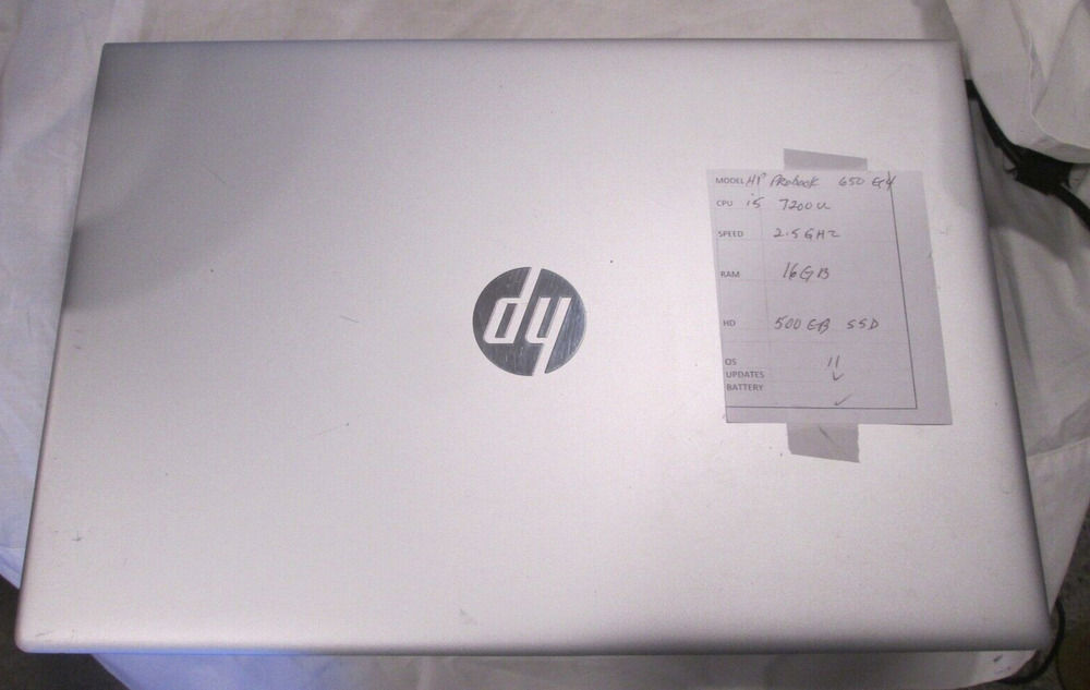 HP ProBook 650 G4 15.6 Laptop with i5-7200U, 16GB RAM, 500GB SSD, Windows 11