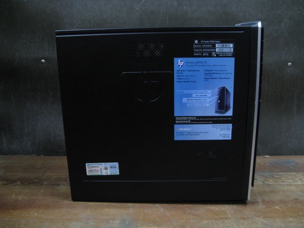 HP Pavilion P6000 PC Empty Case for DIY Computer Tower with Fan, Power Button, and Screws