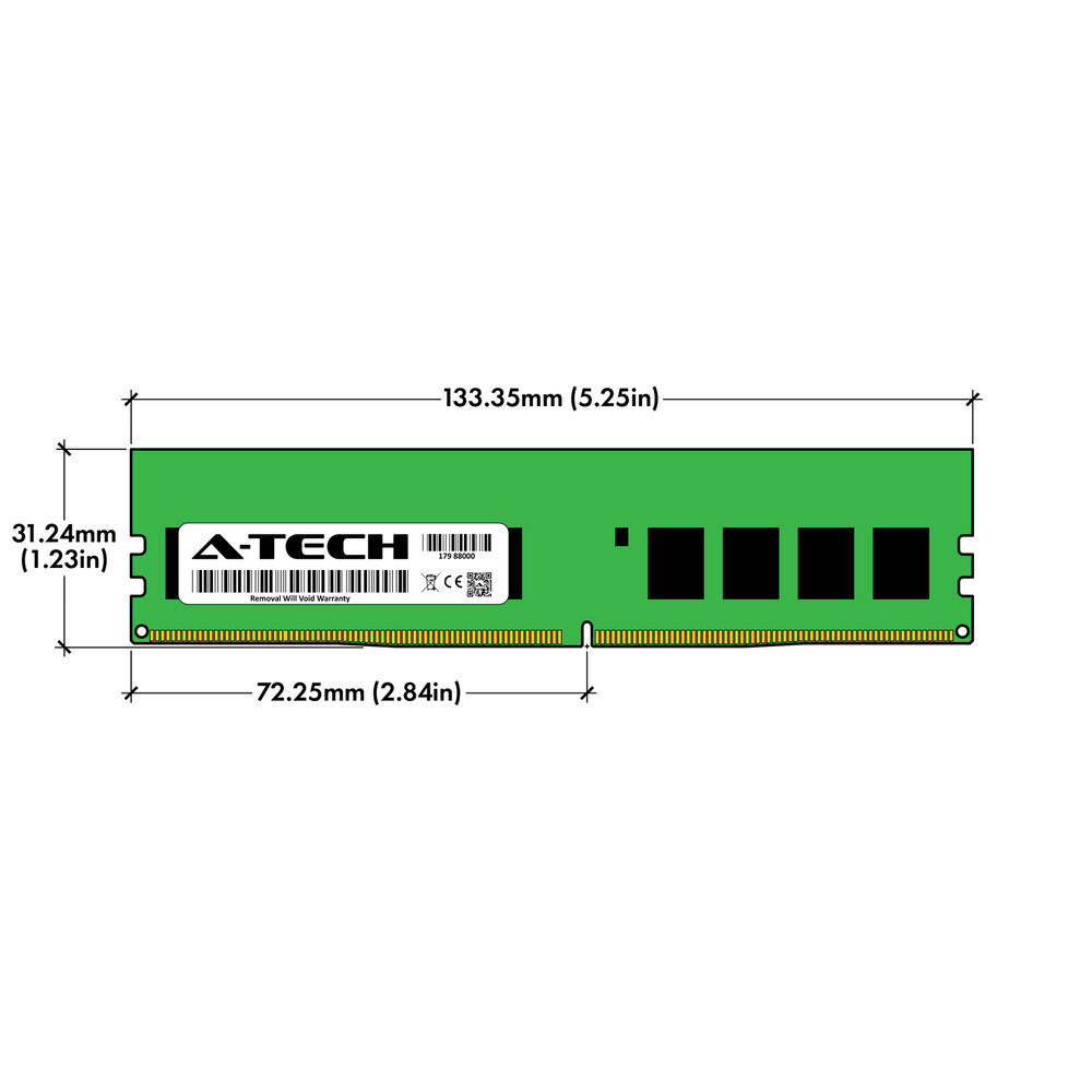 A-Tech 64GB (2x 32GB) DDR4 2666 MHz ECC UDIMM Server Memory RAM