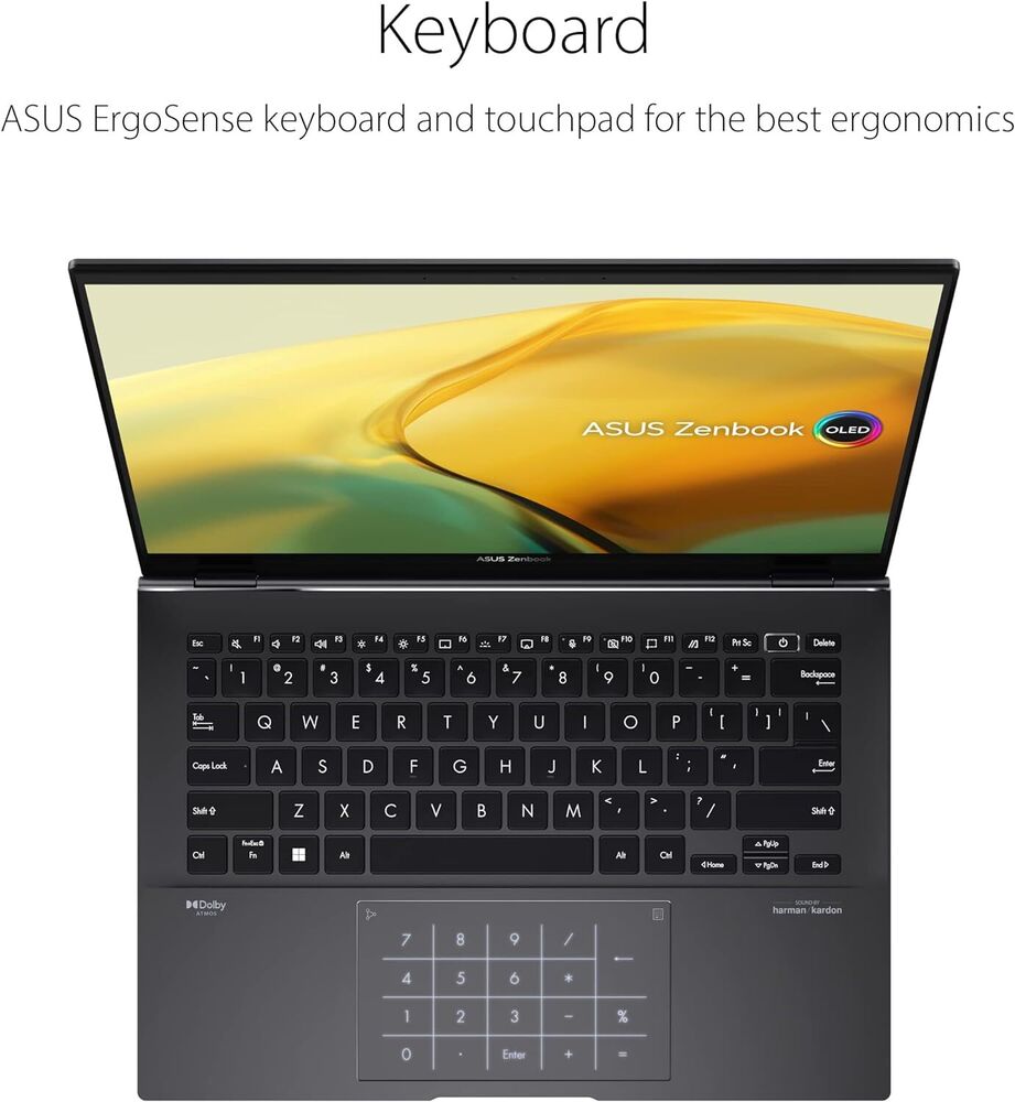 2023 ASUS Zenbook UM3402YA 14" 2.8K OLED Touch Laptop with Ryzen5 7530U, 8GB RAM, 256GB SSD, Windows 11
