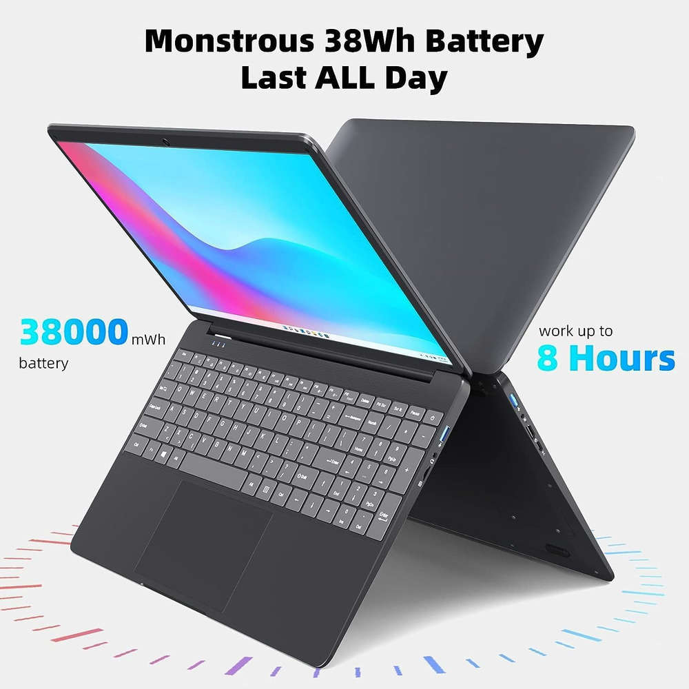 SGIN 15.6 Inch Laptop with 8GB RAM and 256GB SSD, Dual-Core Wi-Fi up to 2.5GHz