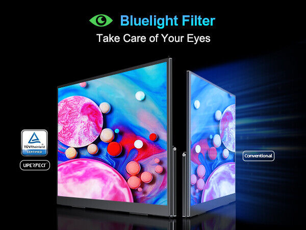 UPERFECT 18.5" 100Hz Portable Monitor with 1080P Display, HDMI, Type-C, 100% sRGB, and 1200:1 Contrast Ratio